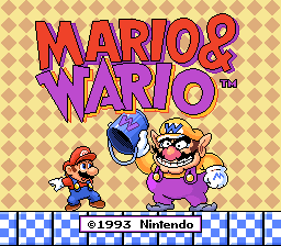 Mario & Wario (Japan) Title Screen